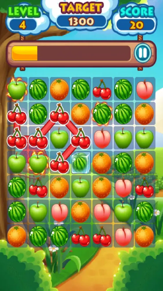 Zrzuty ekranu Fruit Link Chuzzle Deluxe Match Line