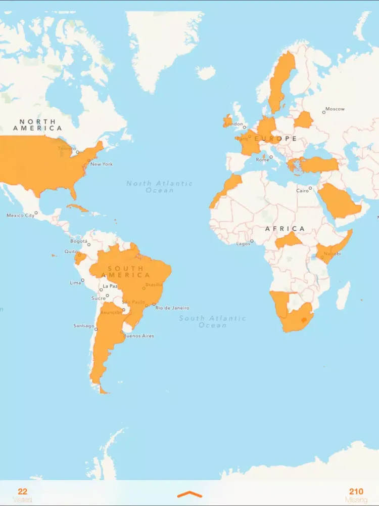 Screenshot di Countries Visited - Map iPad 