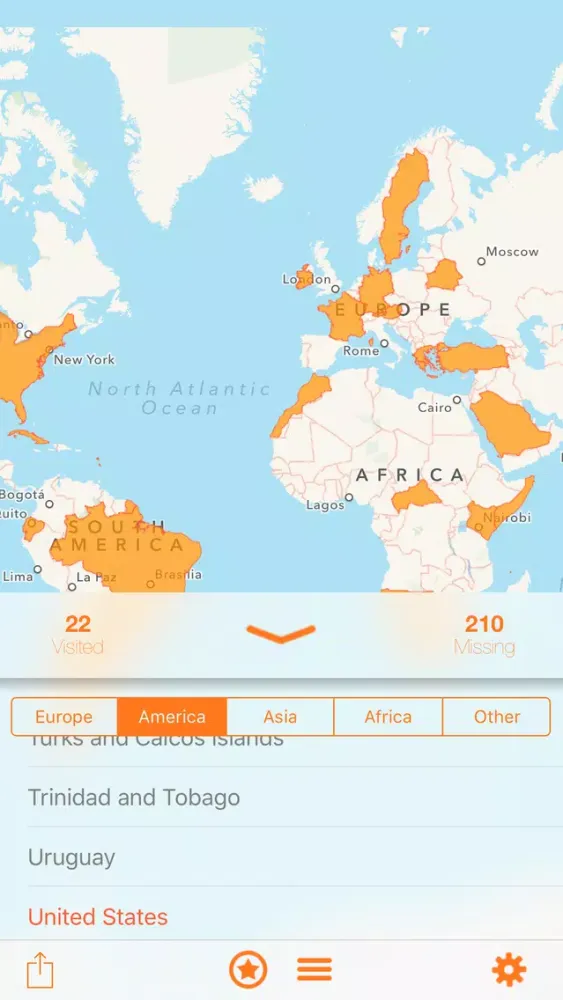 Screenshot di Countries Visited - Map