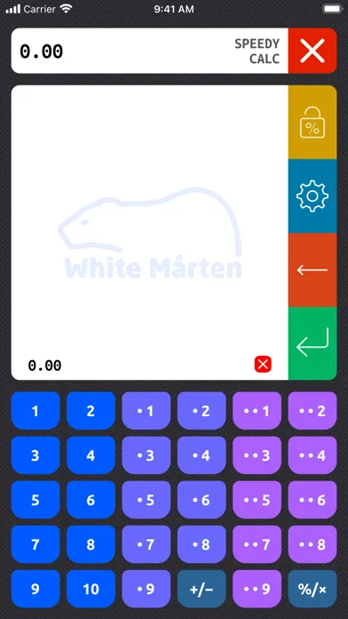 ภาพหน้าจอของ SpeedyCalc Tally Calculator
