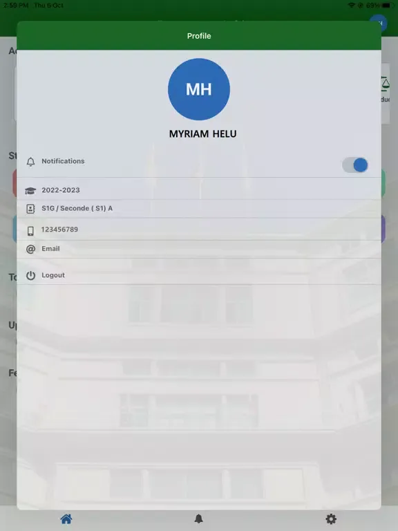 ภาพหน้าจอของ SJA iPad 
