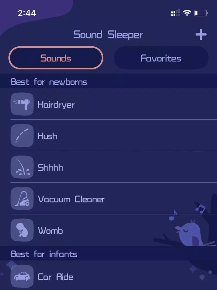 Baby Sound Sleeper-White Noise iPad  Screenshots