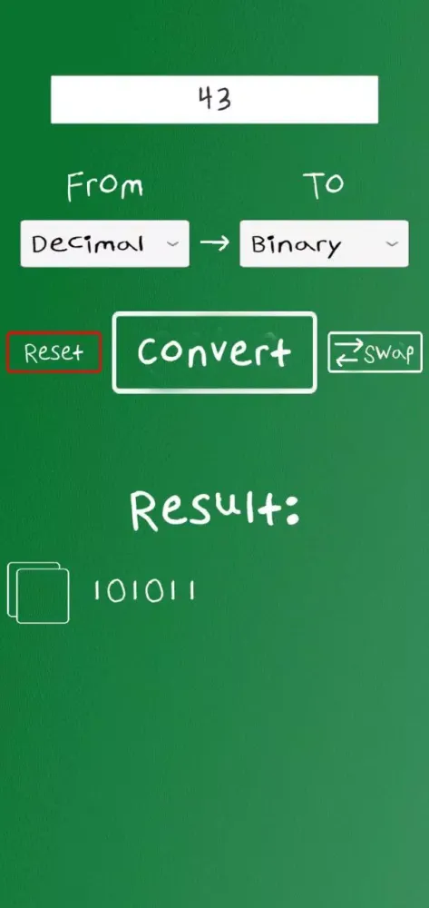 Zrzuty ekranu Binary To Decimal Converter