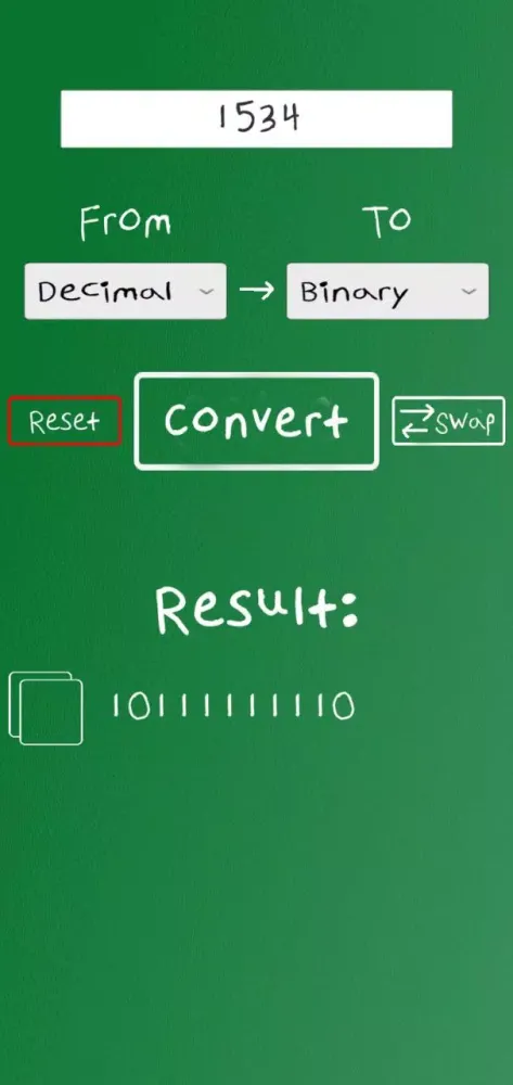 Zrzuty ekranu Binary To Decimal Converter