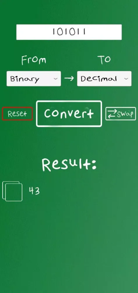 Zrzuty ekranu Binary To Decimal Converter
