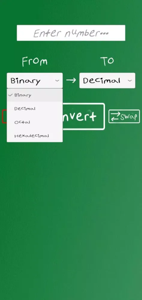 Zrzuty ekranu Binary To Decimal Converter