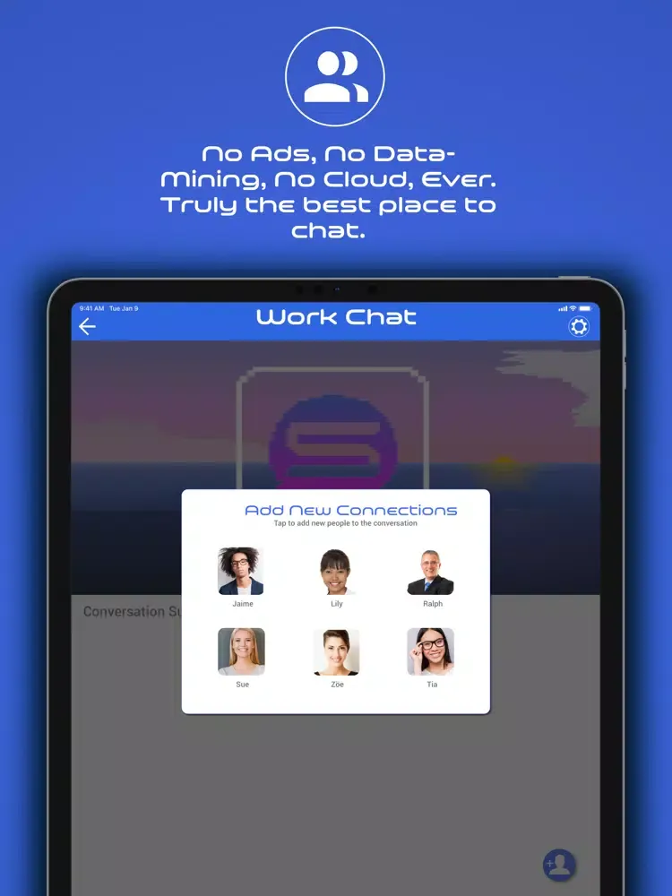 SOCIETY Secure Messenger iPad  Screenshots