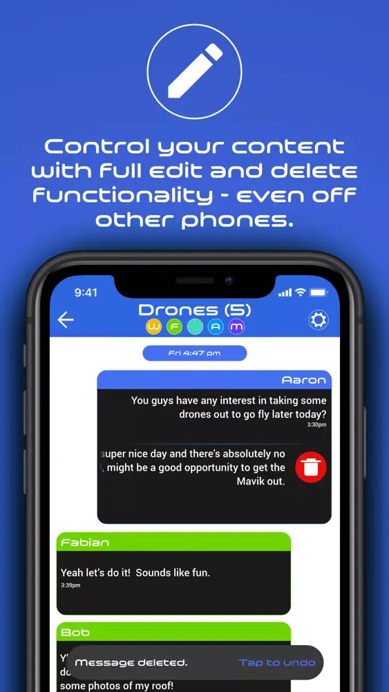 SOCIETY Secure Messenger Screenshots