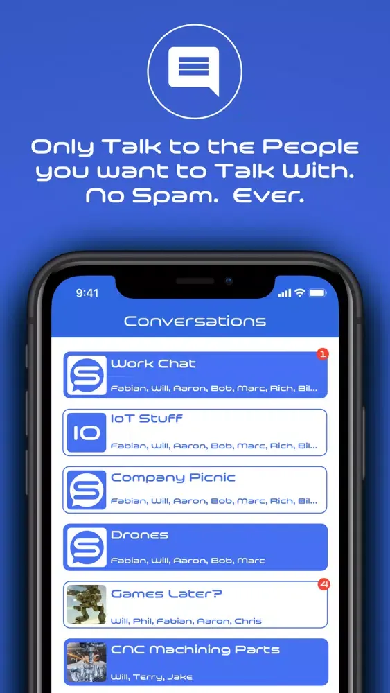 SOCIETY Secure Messenger Screenshots