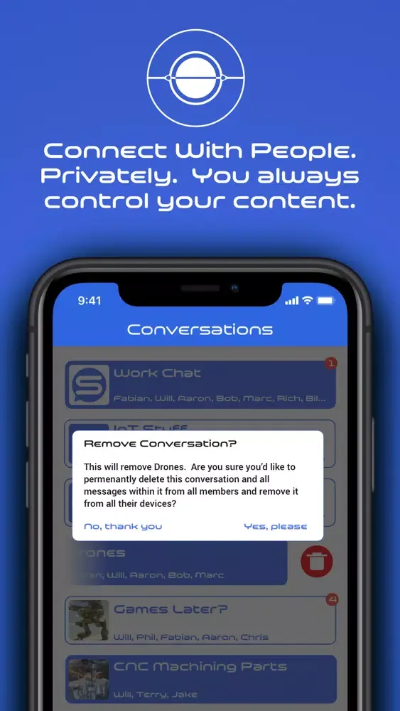 SOCIETY Secure Messenger Screenshots