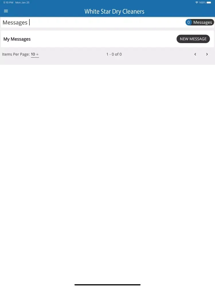 Tangkapan layar White Star Dry Cleaners iPad 
