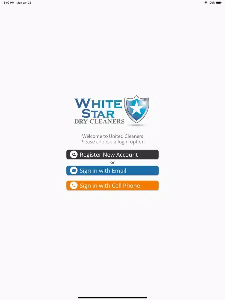 Tangkapan layar White Star Dry Cleaners iPad 