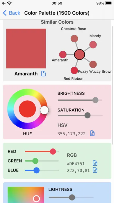 Color Name Recognizer Camera Screenshots