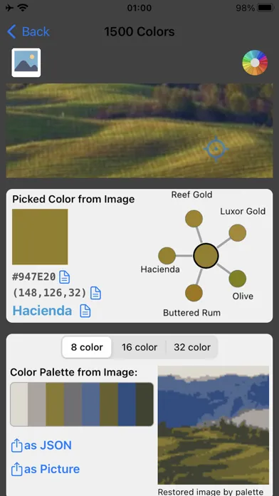Color Name Recognizer Camera Screenshots
