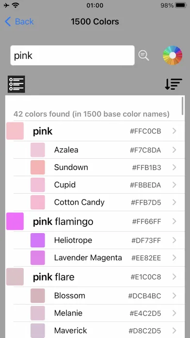 Color Name Recognizer Camera Screenshots