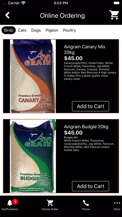 Tangkapan skrin The Petfood Warehouse