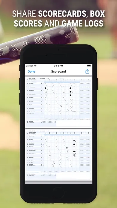 ภาพหน้าจอของ Home Field ScorebooK