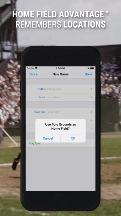 ภาพหน้าจอของ Home Field ScorebooK