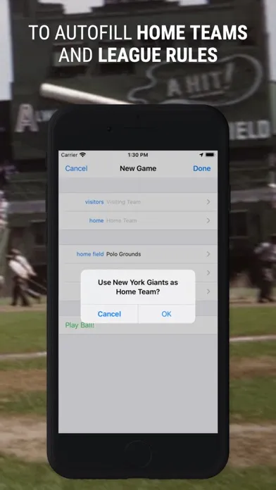 ภาพหน้าจอของ Home Field ScorebooK