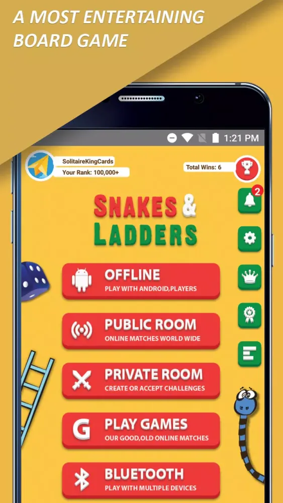 Screenshot di Snakes and Ladders