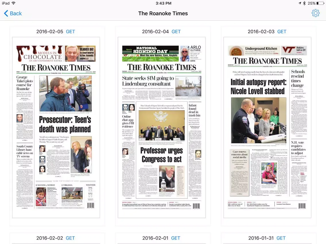 Live e-editions iPad  Ekran Görüntüleri