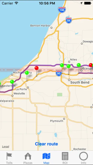 Tangkapan skrin Indiana Toll Road 2021
