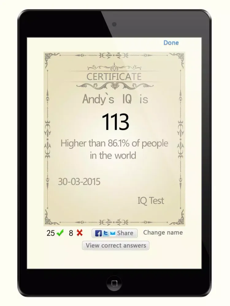 Captures d'écran de IQ Test - Brain Training Puzzle Game iPad 