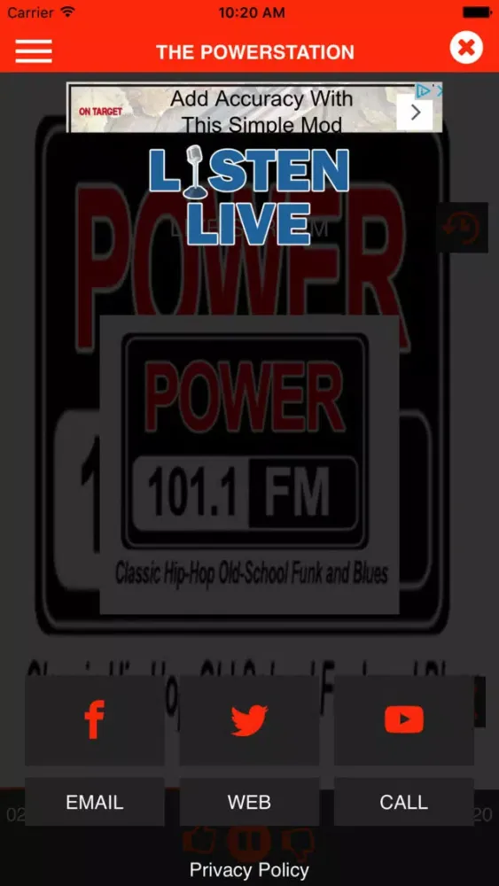 ภาพหน้าจอของ WHJA Power 101