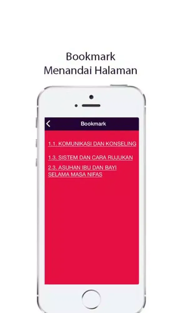Ảnh chụp màn hình của Buku Saku Pelayanan Kesehatan Ibu