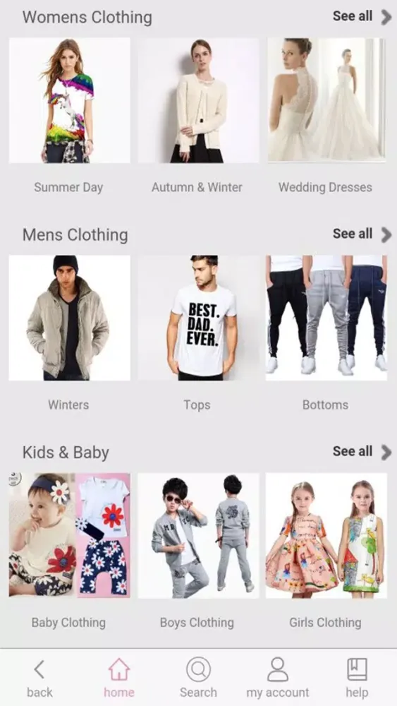 Tangkapan layar Wholesale clothing