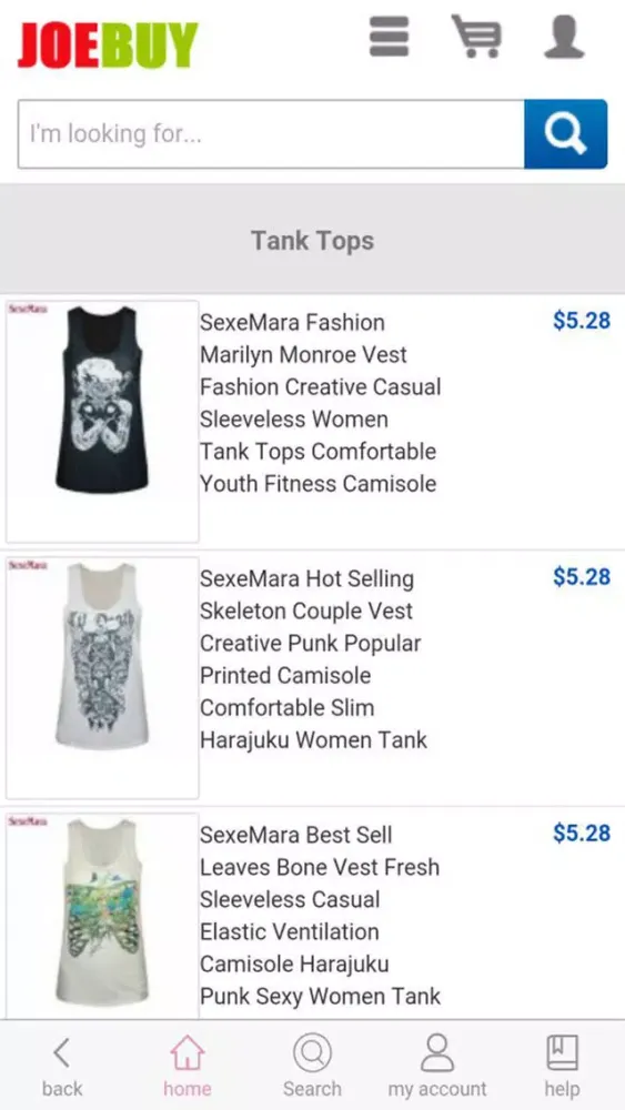 Tangkapan layar Wholesale clothing