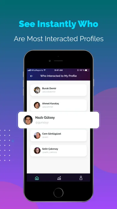 Who Reports: Followers Tracker Screenshots