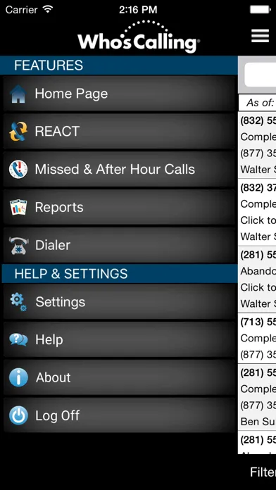 Capturas de tela do Who's Calling, Inc.