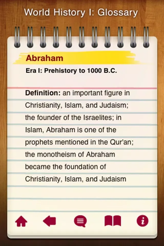 Capturas de tela do World History I Glossary