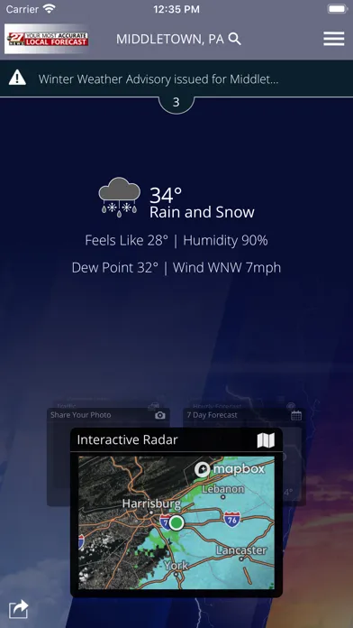 ภาพหน้าจอของ abc27 Weather