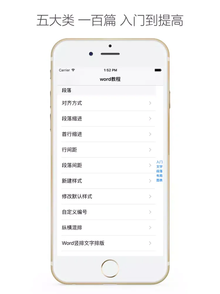 Capturas de tela do 办公软件学习教程 for word iPad