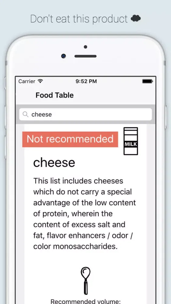Food table for Atkins diet应用截图