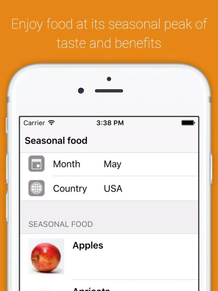 Seasonal food encyclopedia iPad  Screenshots