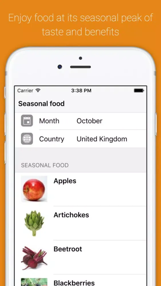 Seasonal food encyclopedia Screenshots