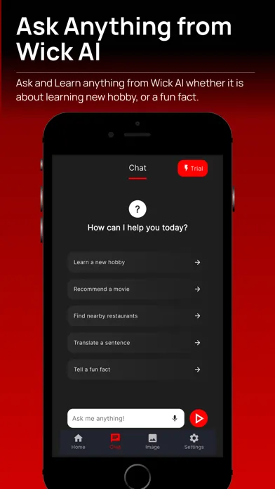 Captures d'écran de Wick AI - Ask AI Anything