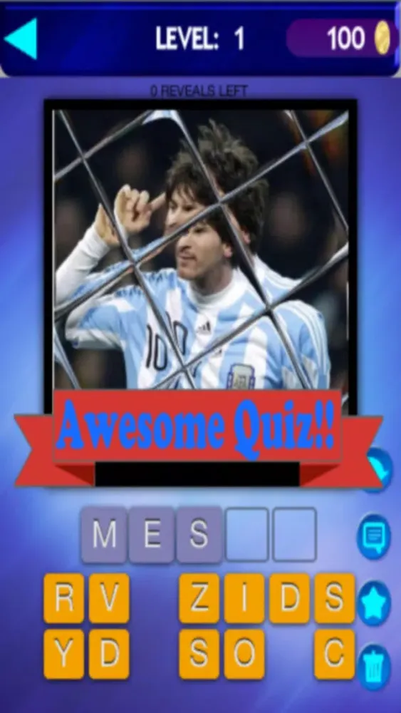 Tangkapan skrin Guess The Tiled Star Footballers Quiz - World Soccer Players Faces Game - Free App