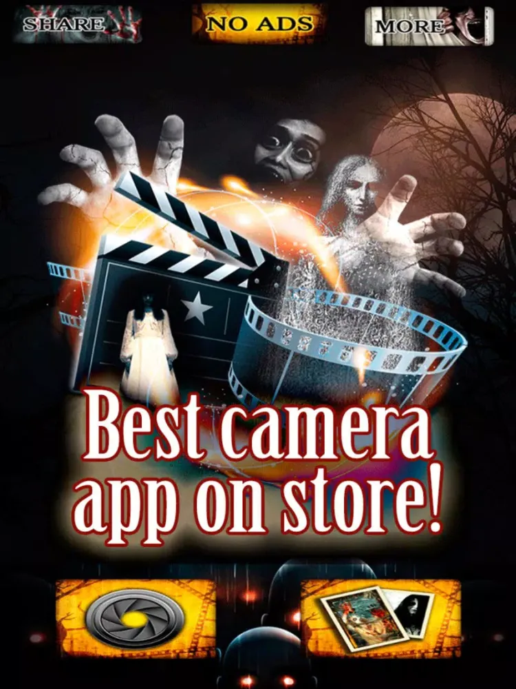 Ảnh chụp màn hình của Haunted Hollywood Horror Pics Camera Sticker Game - Free Game iPad 