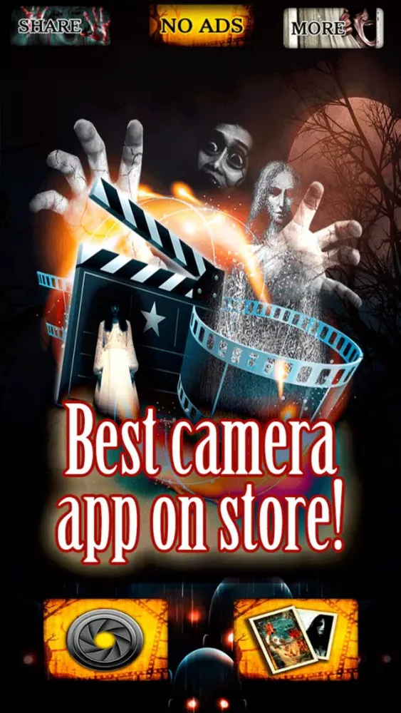 Ảnh chụp màn hình của Haunted Hollywood Horror Pics Camera Sticker Game - Free Game
