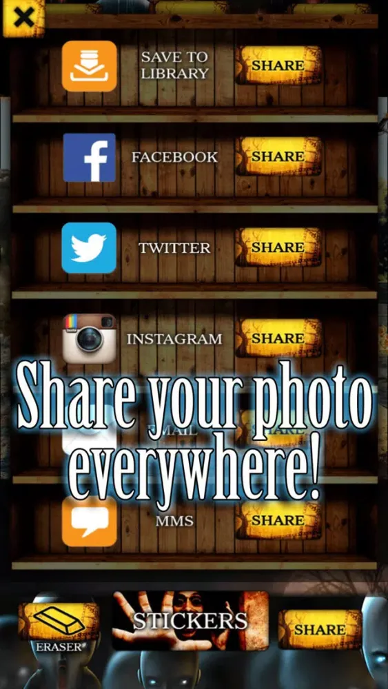 Ảnh chụp màn hình của Haunted Hollywood Horror Pics Camera Sticker Game - Free Game