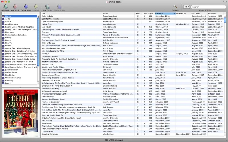 Zrzuty ekranu BookTracker