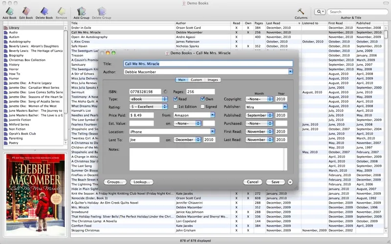 Zrzuty ekranu BookTracker