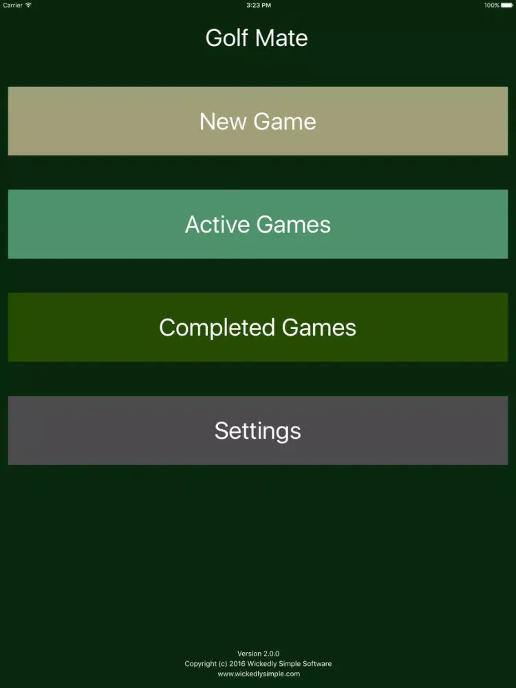 Zrzuty ekranu Golf Mate iPad 