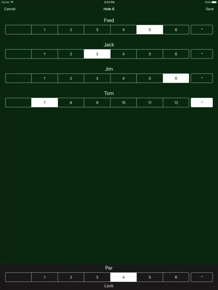 Zrzuty ekranu Golf Mate iPad 