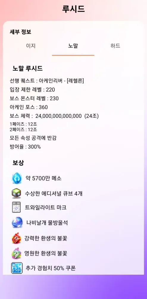 Скриншоты 메이플 백과사전