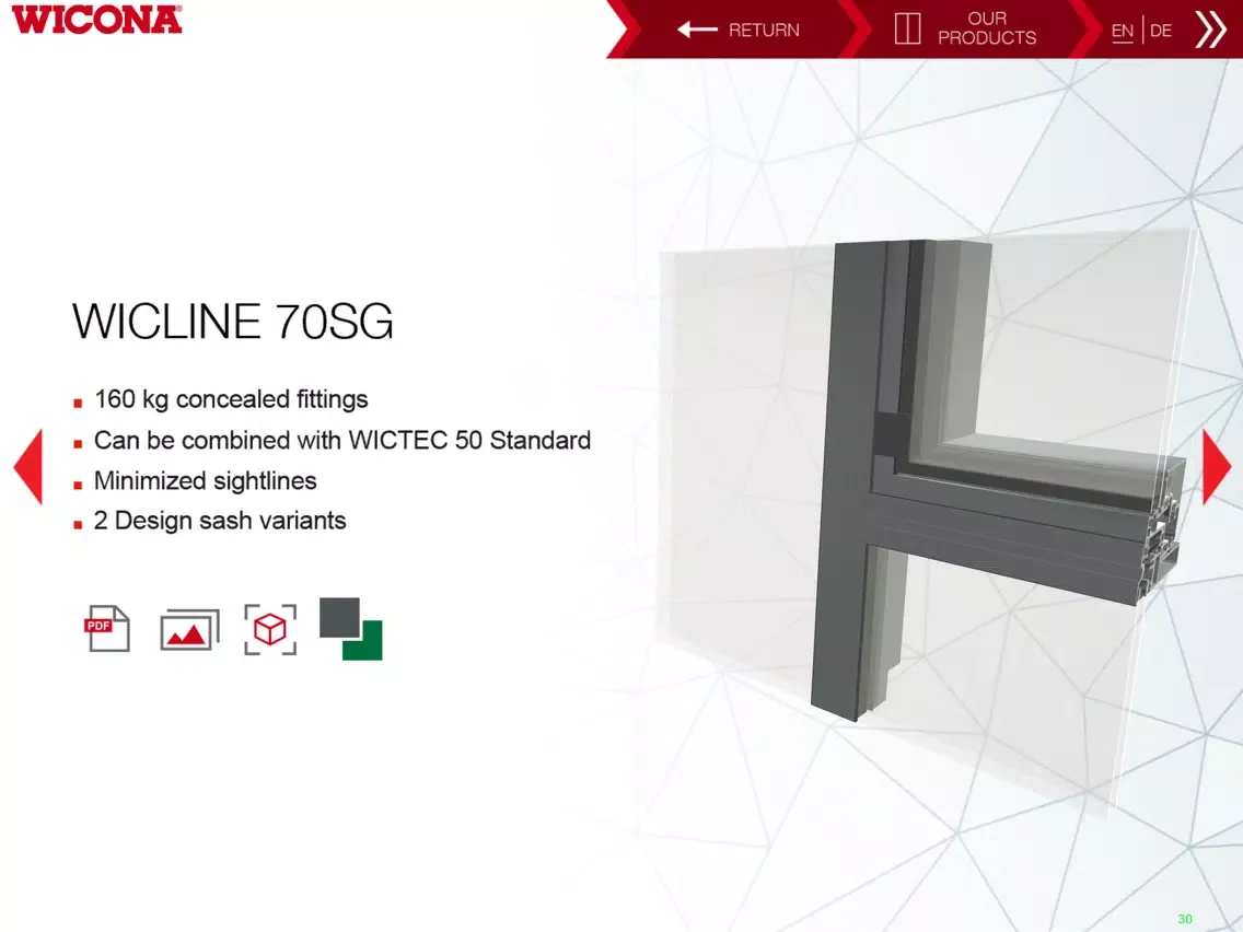 Tangkapan skrin WICONA at BAU 2019 iPad 